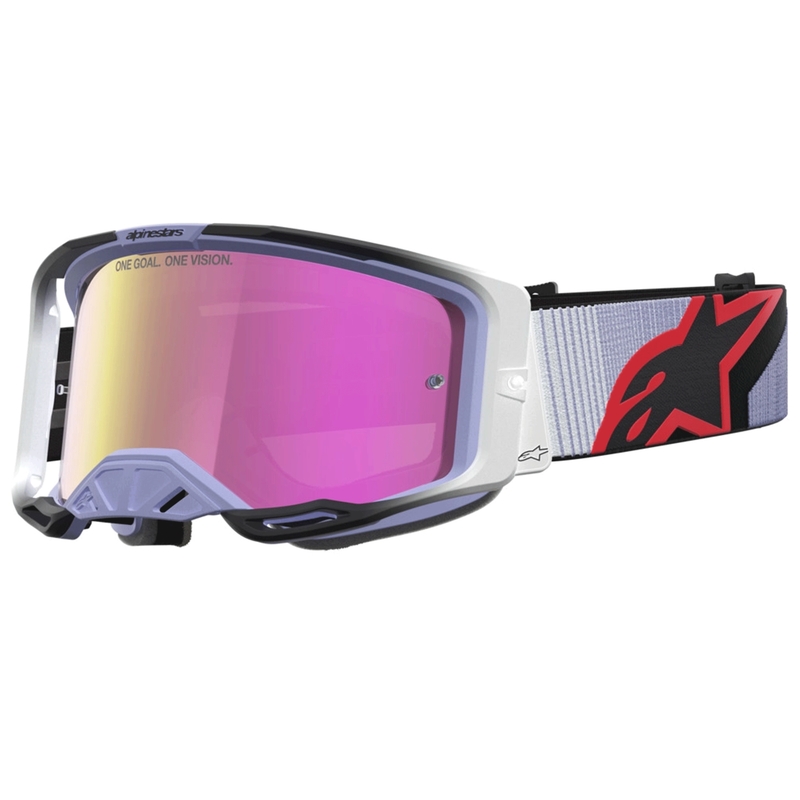 Gogle motocrossowe Alpinestars Vision 8 Maven lawendowo-czarne