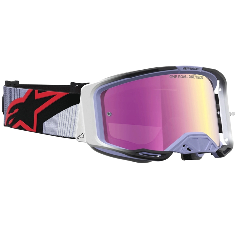 Gogle motocrossowe Alpinestars Vision 8 Maven lawendowo-czarne