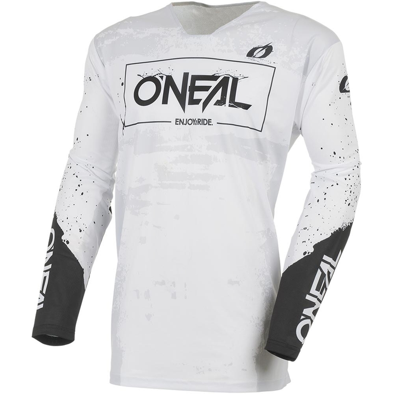 Koszulka motocrossowa O'Neal Mayhem Paint w kolorze biało-czarnym