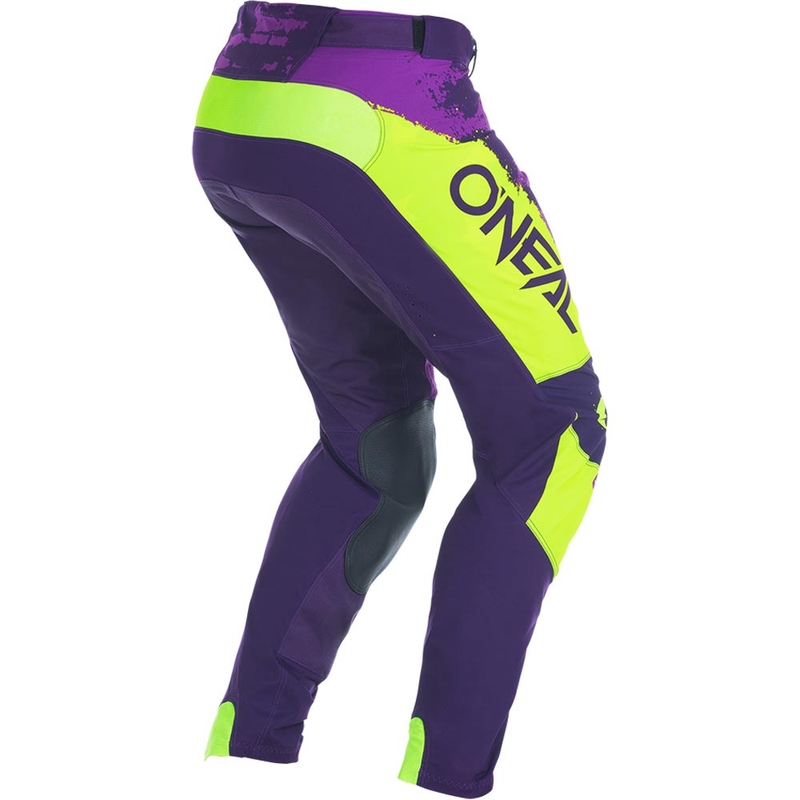 Spodnie motocrossowe O'Neal Mayhem Paint w kolorze fioletowo-fluo-żółtym