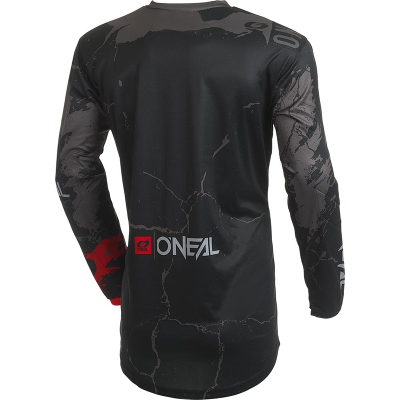 Koszulka motocrossowa O'Neal Element Acid czarno-szara