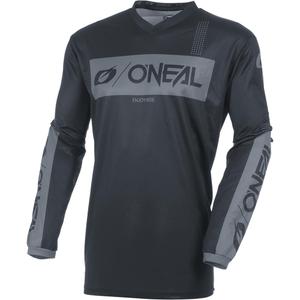 Koszulka motocrossowa O'Neal Element Racewear czarno-szara