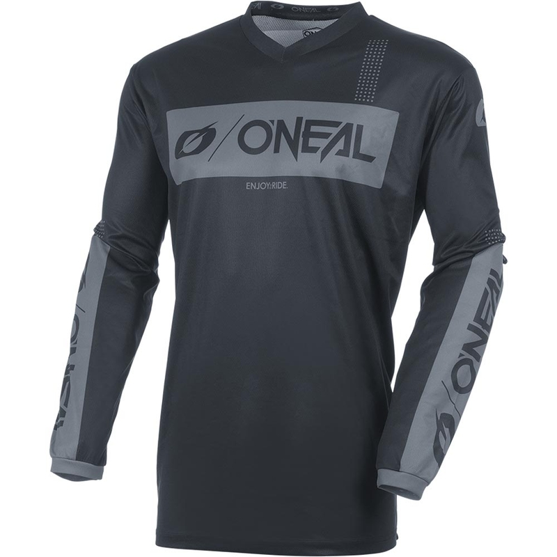 Koszulka motocrossowa O'Neal Element Racewear czarno-szara
