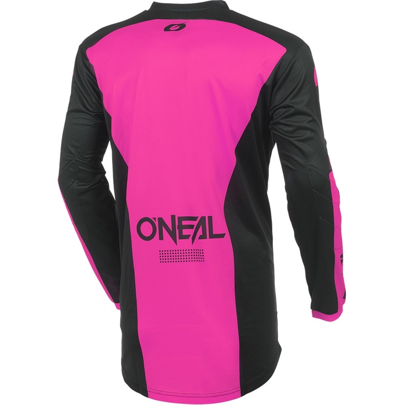 Koszulka motocrossowa damska O'Neal Element Racewear czarno-różowa