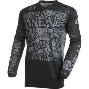 Koszulka motocrossowa O'Neal Element Rancid czarno-szara