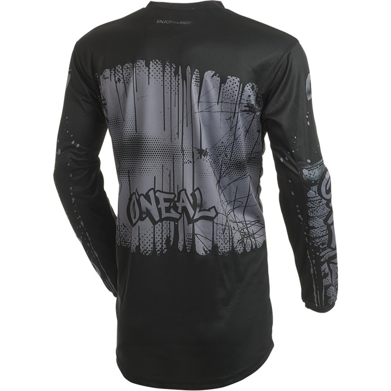 Koszulka motocrossowa O'Neal Element Rancid czarno-szara