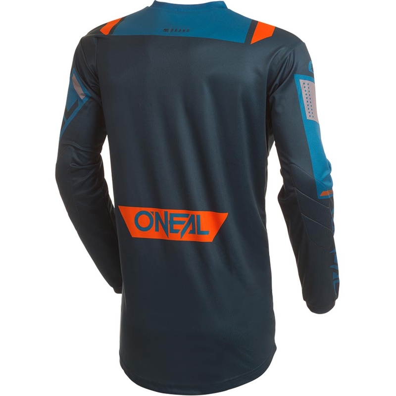 Koszulka motocrossowa O'Neal Element Factor w kolorze niebiesko-pomarańczowym