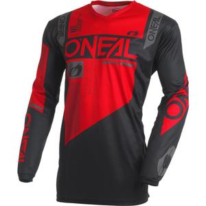 Koszulka motocrossowa O'Neal Element Factor czarno-czerwona