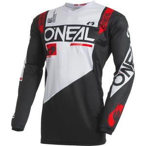 Koszulka motocrossowa O'Neal Element Factor czarno-biała