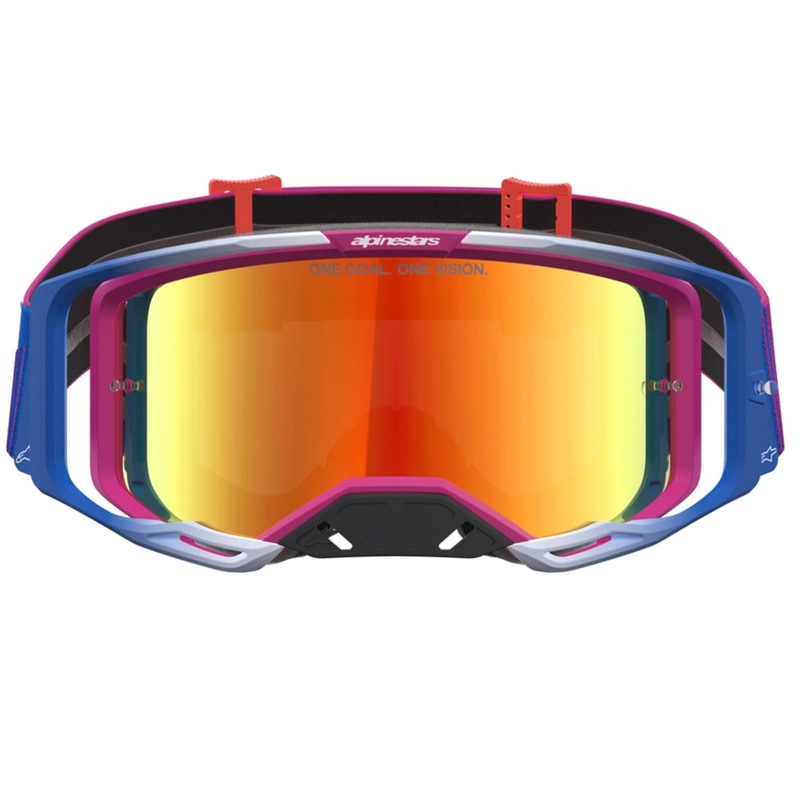 Gogle motocrossowe Alpinestars Vision 8 Maven czerwono-czarne