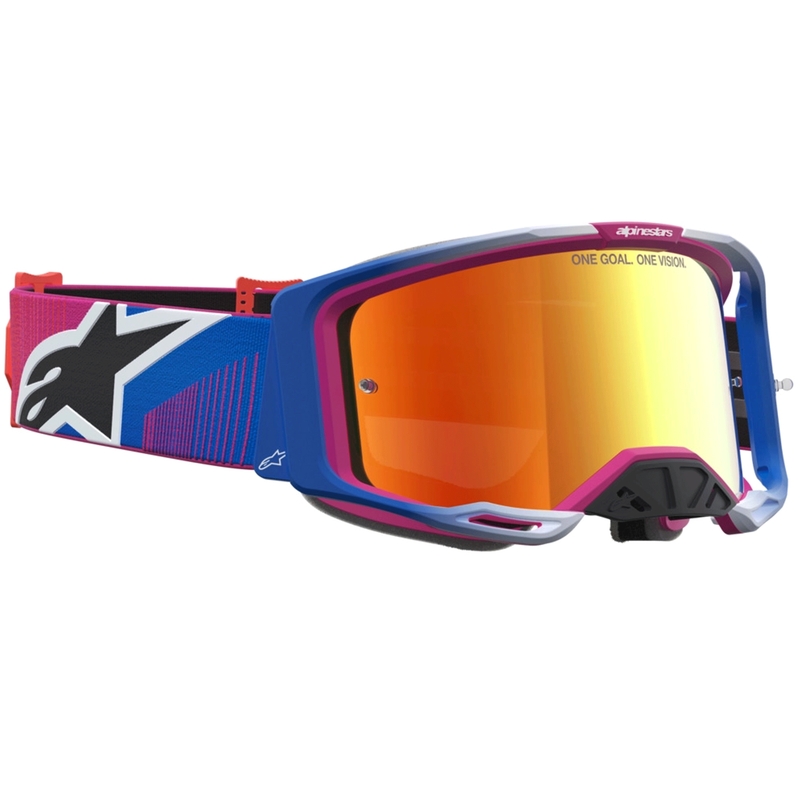 Gogle motocrossowe Alpinestars Vision 8 Maven czerwono-czarne