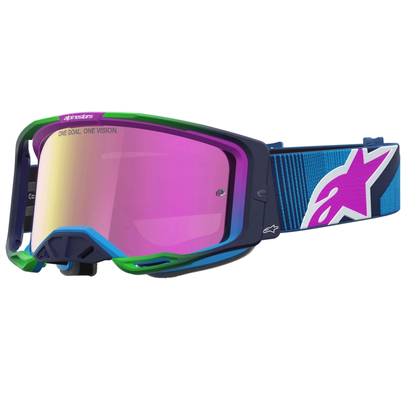 Gogle motocrossowe Alpinestars Vision 8 Maven niebiesko-fioletowe
