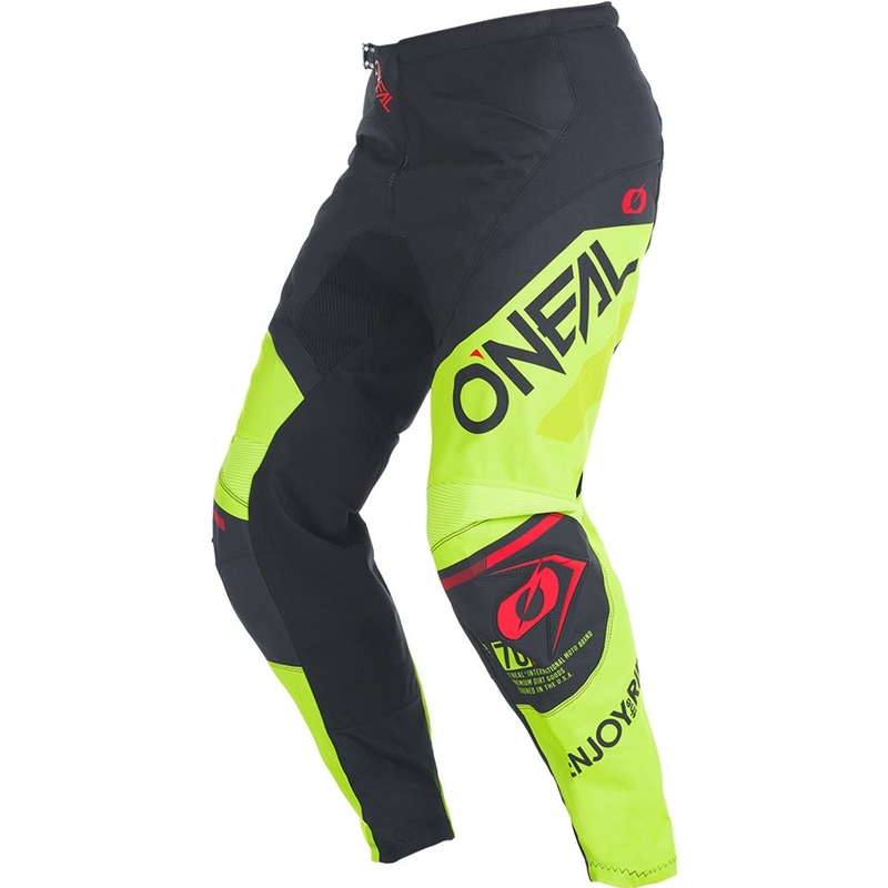 Spodnie motocrossowe O'Neal Element Factor w kolorze czarno-neonowo-żółtym