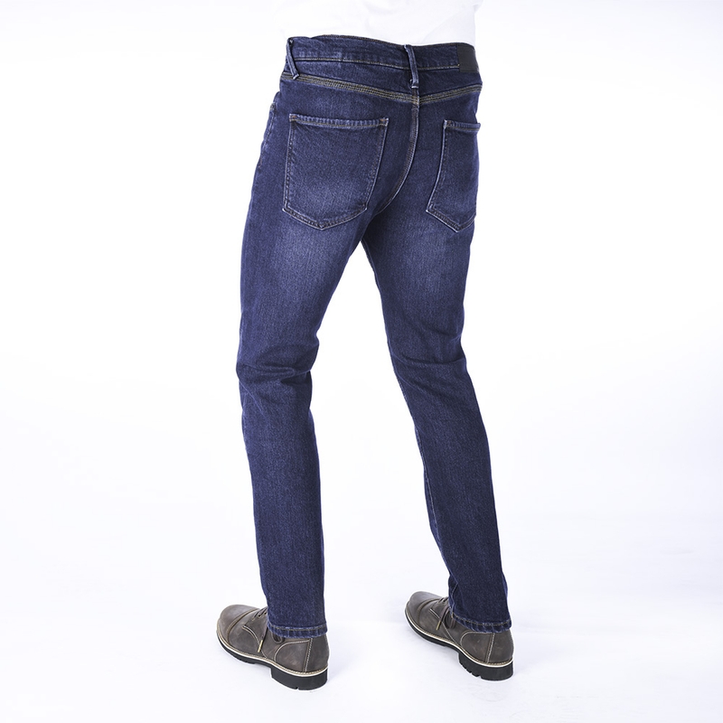 Jeansy motocyklowe Oxford Original Approved Slim Fit wydarte niebieskie skrócone wyprzedaż