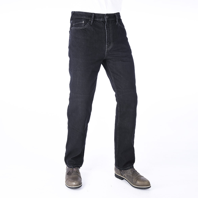 Jeansy motocyklowe Oxford Original Approved Jeans czarne przedłużone