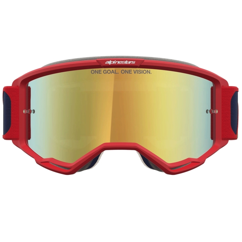 Okulary motocrossowe Alpinestars Vision 5 Drag w kolorze czerwono-niebiesko-fluo-żółtym