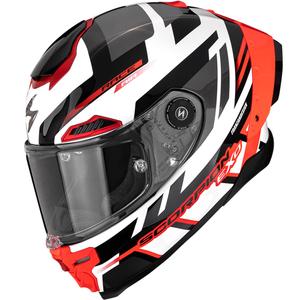 Kask motocyklowy integralny Scorpion EXO-RACE Air Carbon Fury biało-srebrno-czerwony