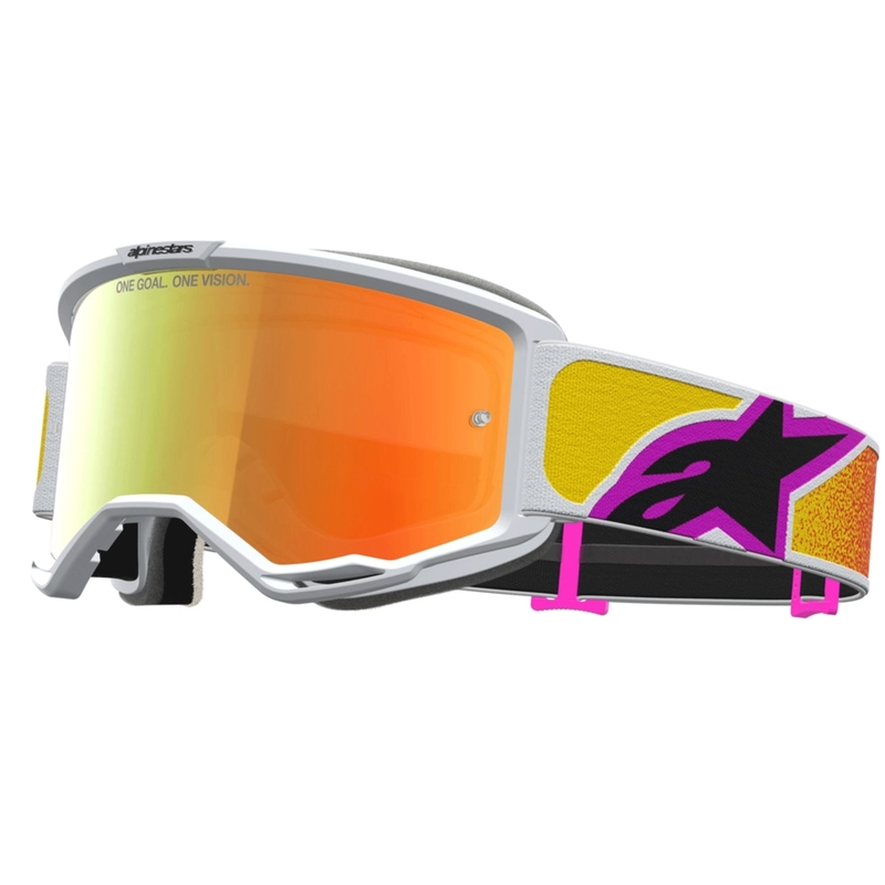 Okulary motocrossowe Alpinestars Vision 5 Drag pomarańczowo-czerwone