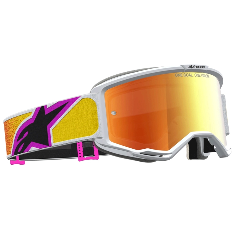 Okulary motocrossowe Alpinestars Vision 5 Drag pomarańczowo-czerwone