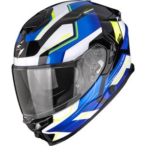 Kask motocyklowy integralny Scorpion EXO-GT SP Air Arkon czarno-biało-niebieski