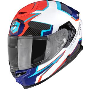 Kask motocyklowy integralny Scorpion EXO-GT SP Air Atlas biało-niebiesko-czerwony
