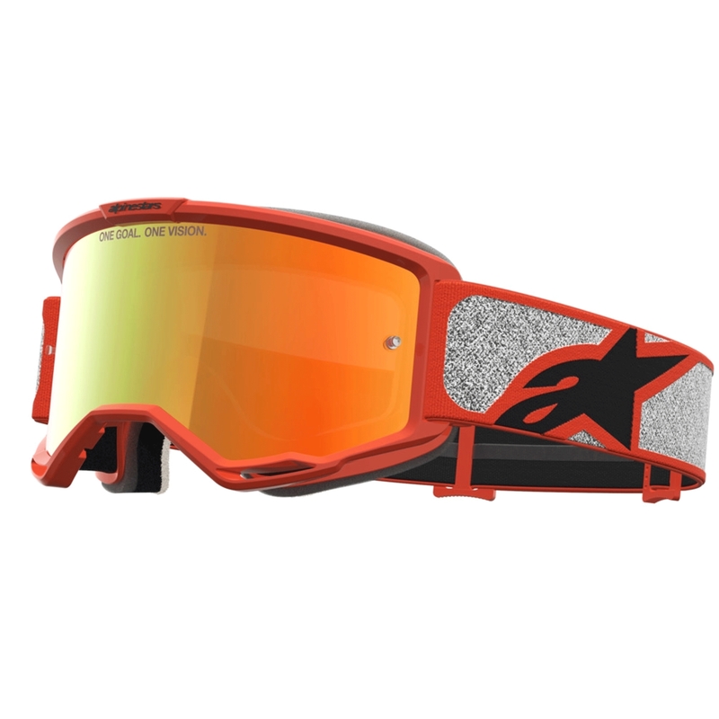 Okulary motocrossowe Alpinestars Vision 5 Rora srebrno-pomarańczowe