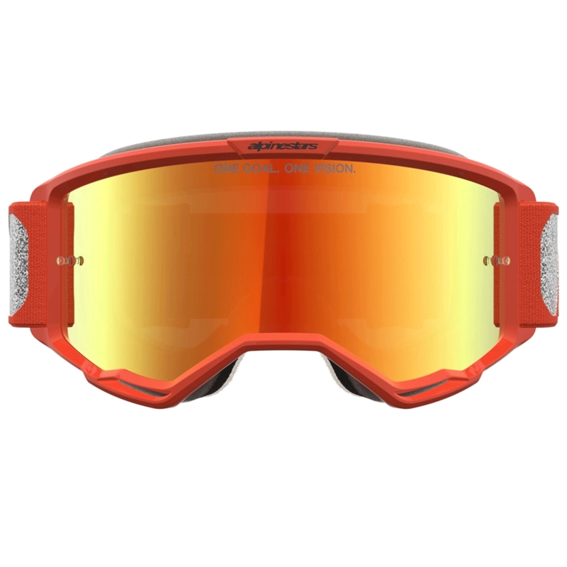 Okulary motocrossowe Alpinestars Vision 5 Rora srebrno-pomarańczowe
