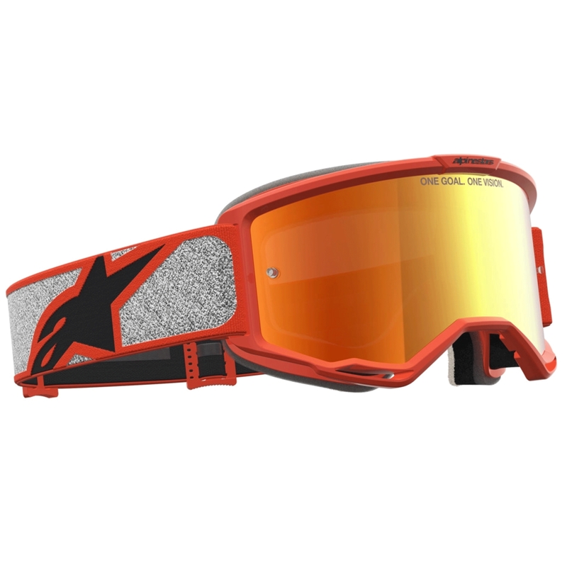 Okulary motocrossowe Alpinestars Vision 5 Rora srebrno-pomarańczowe