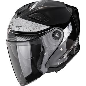 Kask motocyklowy otwarty Scorpion EXO-GT Jet Crest czarno-srebrny