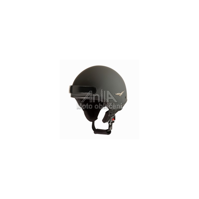 Kask motocyklowy - CABERG Wolność, otwarty czarny mat