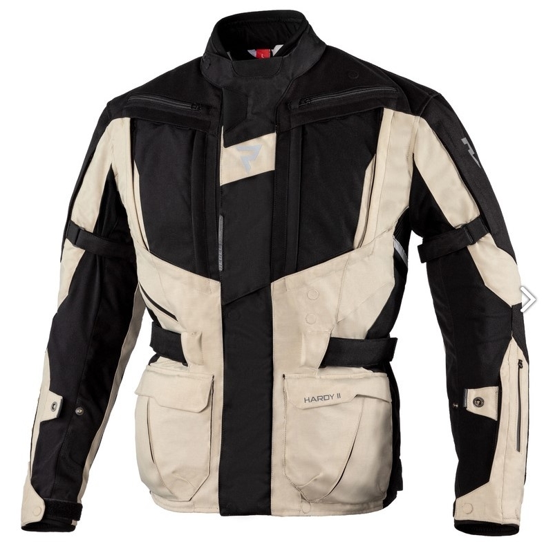 Kurtka motocyklowa Rebelhorn Hardy II czarno-piaskowa