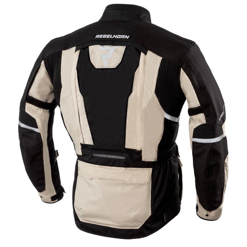 Kurtka motocyklowa Rebelhorn Hardy II czarno-piaskowa