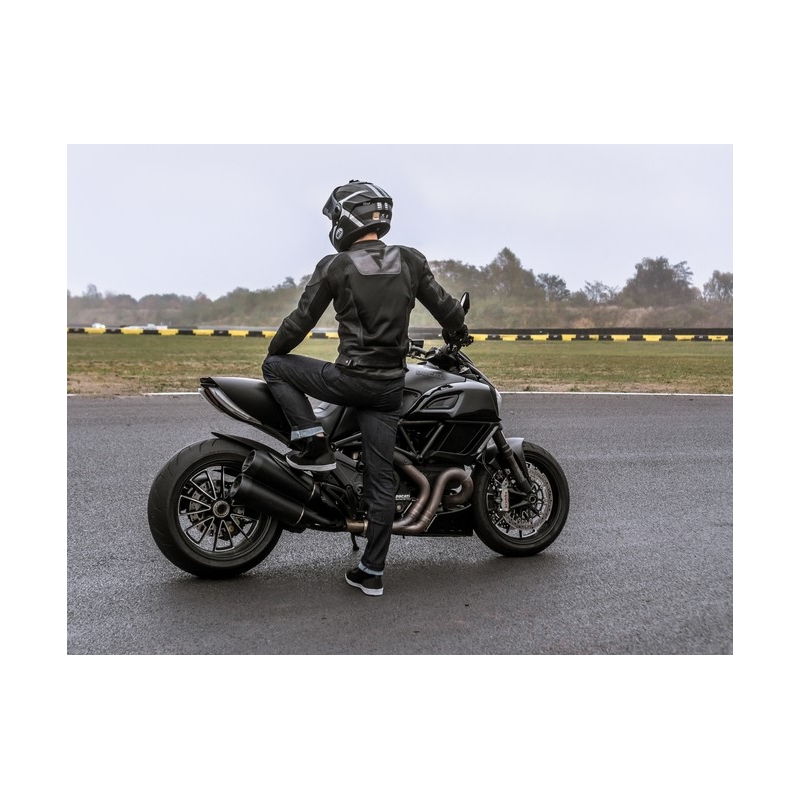 Skórzana kurtka motocyklowa Rebelhorn Rocket czarna wyprzedaż