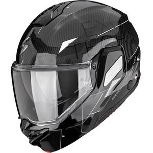 Kask motocyklowy typu flip-up Scorpion EXO-TECH II Carbon Viator czarno-srebrny