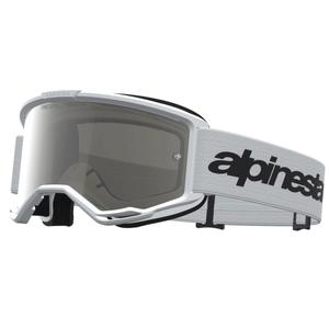 Okulary motocrossowe Alpinestars Vision 3 Wordmark biało-czarne