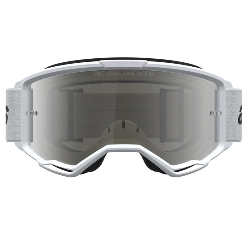 Okulary motocrossowe Alpinestars Vision 3 Wordmark biało-czarne