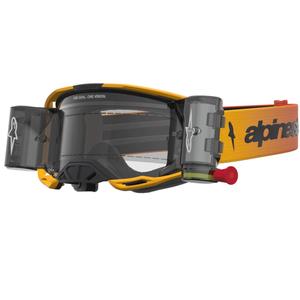 Gogle motocrossowe Alpinestars Vision 8 Amber Roll-Off Żółto-Czerwono-Czarne