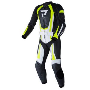 Kombinezon motocyklowy Rebelhorn Piston II PRO czarno-biało-fluo żółty wyprzedaż
