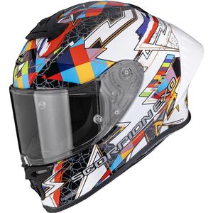 Kask motocyklowy integralny Scorpion EXO-R1 EVO II Air Pouls biało-wielokolorowy