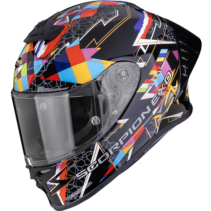 Kask motocyklowy integralny Scorpion EXO-R1 EVO II Air Pouls czarno-wielokolorowy