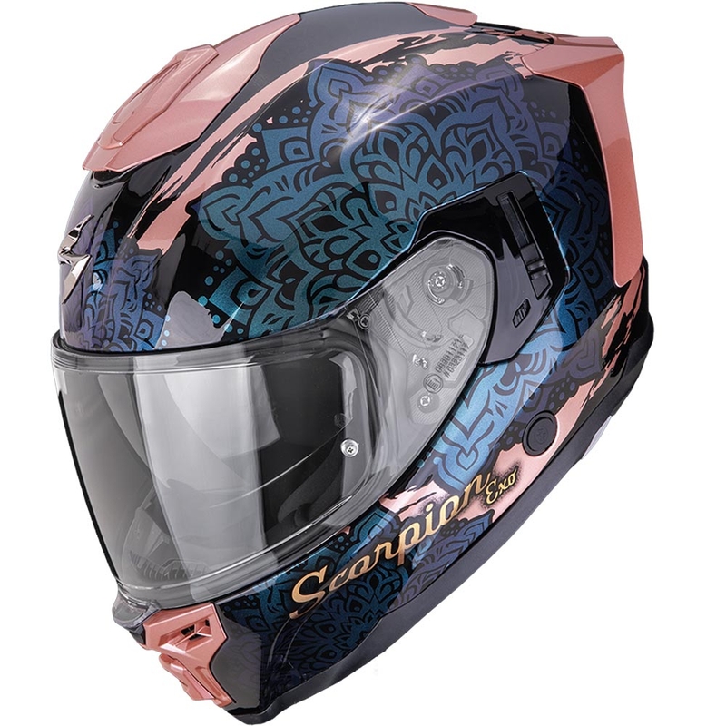 Kask motocyklowy integralny Scorpion EXO-1500 Air Vortex czarno-różowo-kameleonowy
