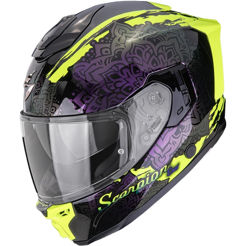Kask motocyklowy integralny Scorpion EXO-1500 Air Vortex czarno-fluo-żółto-kameleonowy