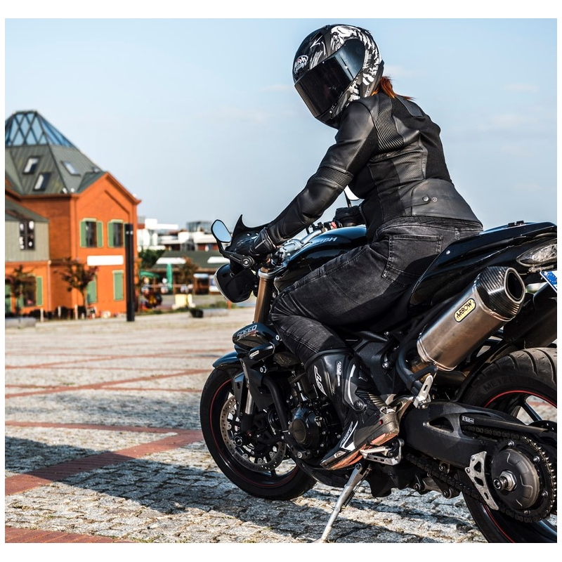 Damska skórzana kurtka motocyklowa Rebelhorn Rocket czarna wyprzedaż