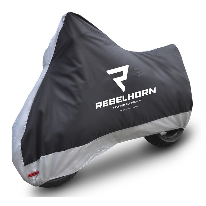 Pokrowiec motocyklowy Rebelhorn Cover II czarno-srebrny