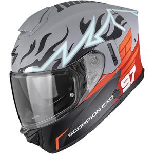 Kask motocyklowy integralny Scorpion EXO-530 Air JSK 97 matowo-szaro-czerwony