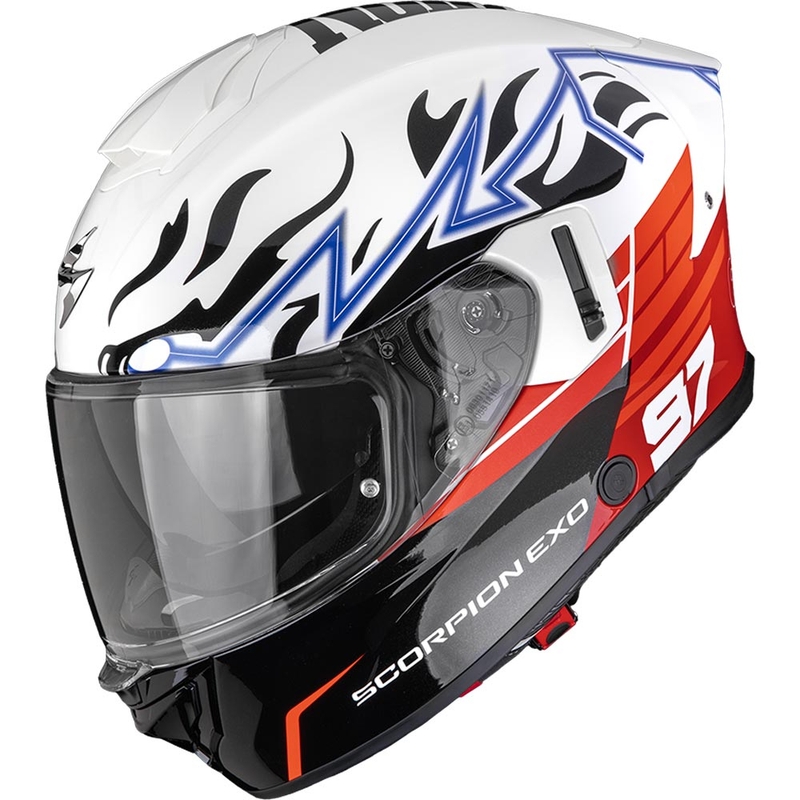 Kask motocyklowy integralny Scorpion EXO-530 Air JSK 97 biało-czerwony