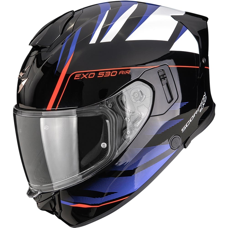 Kask motocyklowy integralny Scorpion EXO-530 Air Tigris czarno-niebiesko-biały