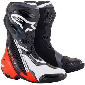 Buty motocyklowe Alpinestars Supertech R czarno-fluo czerwono-biało-szare