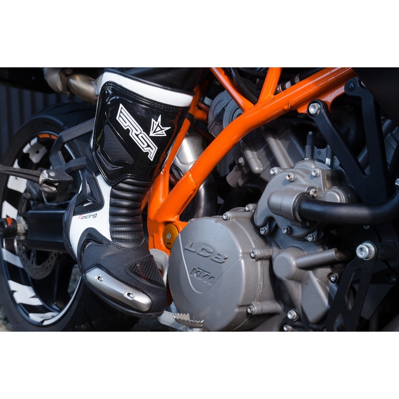 Buty motocyklowe RSA Racing II biało-czarne wyprzedaż