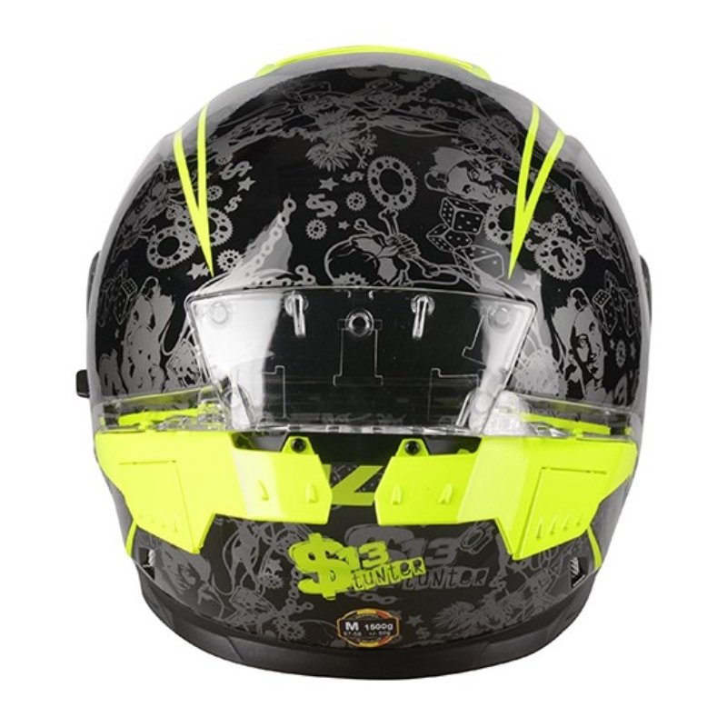 Integralny kask motocyklowy Lazer Rafale SR $13 Original czarno-szaro-fluo żółty wyprzedaż
